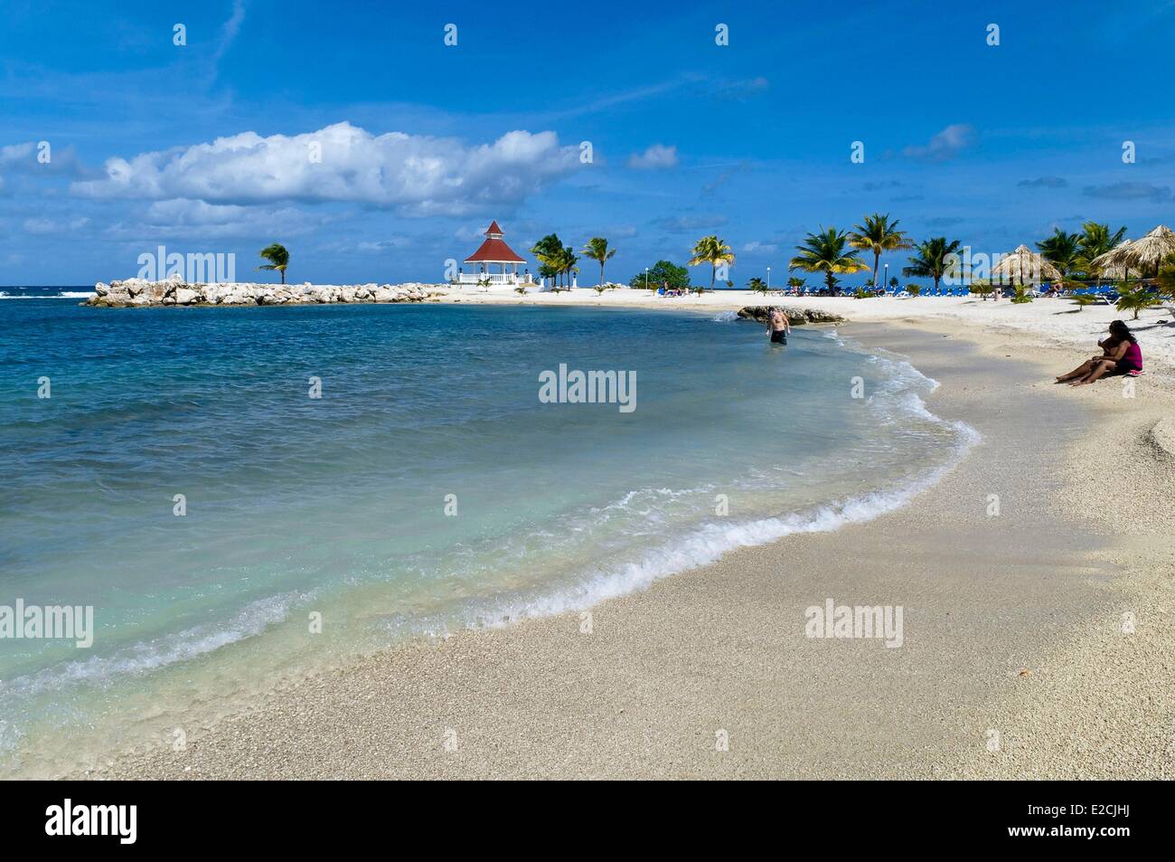 Jamaika, Westindische Inseln, Pfarrei St. Ann, Ocho Rios, Küste von lokalen Resorthotel Stockfoto