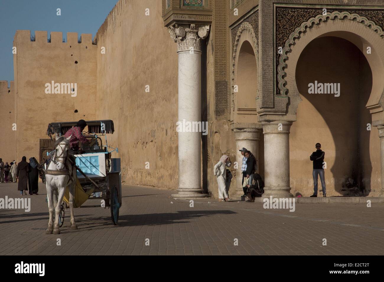 Marokko Meknes Tafilalt Region historische Stadt Meknes Weltkulturerbe von UNESCO Medina Bab Mansour Dor Stockfoto