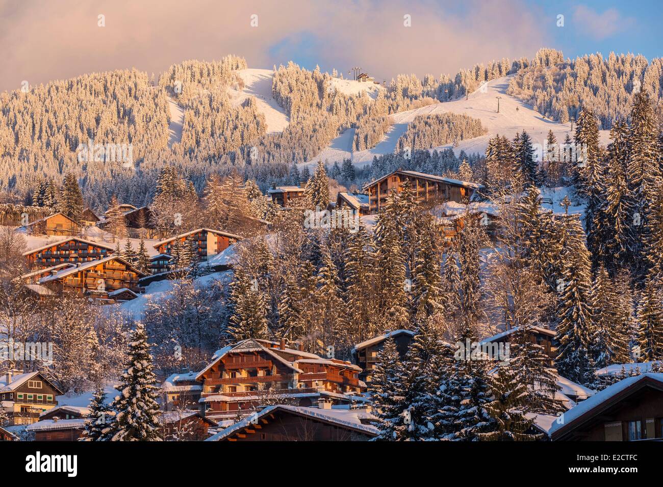 Frankreich Haute Savoie Megeve Stockfoto