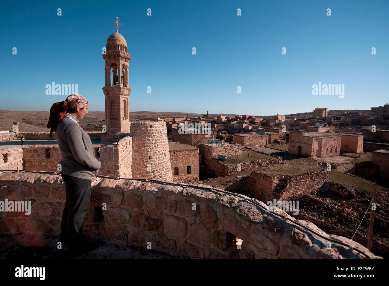 Region Türkei South Eastern Anatolya Mardin Midyat G³lg÷ze (auf Türkisch) Heyvert (auf Kurdisch) Aynvert (in Sirianer) Mor Hadbisabo Stockfoto