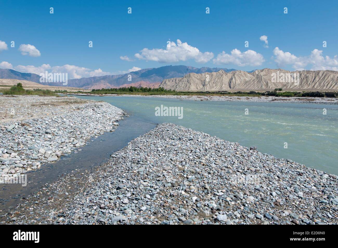 Kirgisistan Naryn Provinz Naryn, Naryn-Fluß Stockfoto