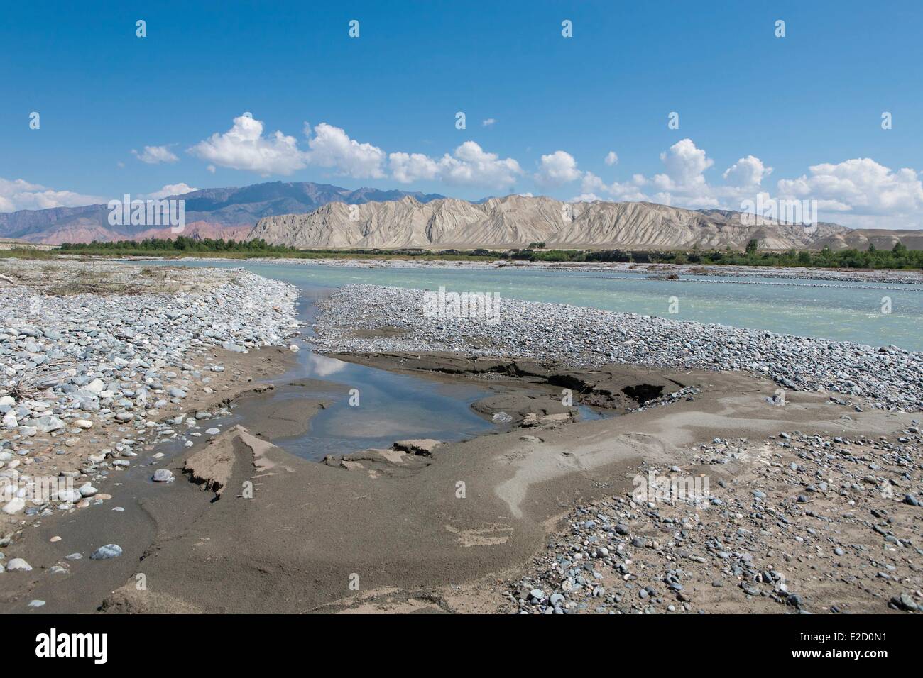 Kirgisistan Naryn Provinz Naryn, Naryn-Fluß Stockfoto