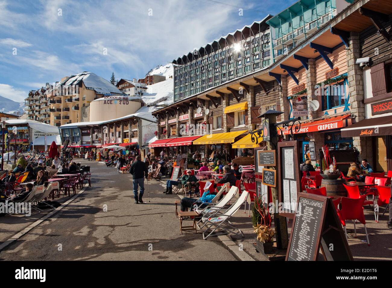 Frankreich Hautes Pyrenäen Le Grand Tourmalet Skigebiet Bareges La Mongie La Mongie Stockfoto