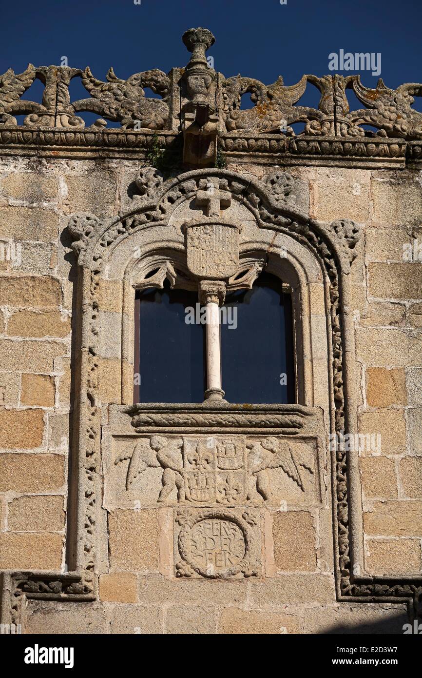 Spanien Extremadura Cáceres Altstadt Weltkulturerbe von UNESCO Palast in Los Golfines de Abajo Stockfoto