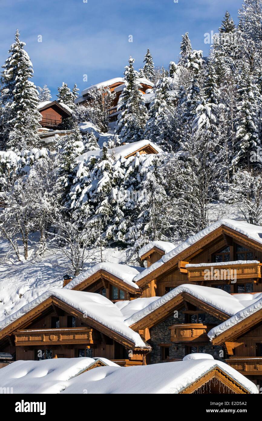 Frankreich Savoie Massif De La Vanoise Tarentaise Tal 3 Vallees Skigebiet Meribel Tarentaise-Tal Stockfoto