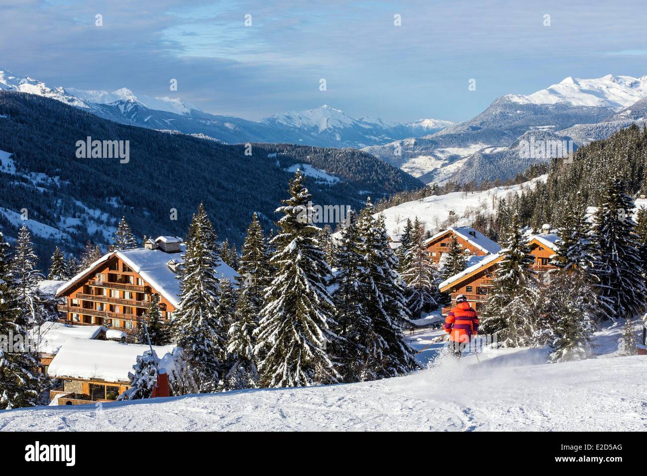 Frankreich Savoie Massif De La Vanoise Tarentaise Tal 3 Vallees Skigebiet Méribel 1600 Stockfoto