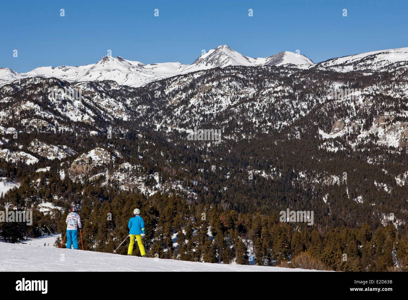 Frankreich-Pyrenäen-Orientales Skiort Font Romeu Pyrenäen 2000 Stockfoto