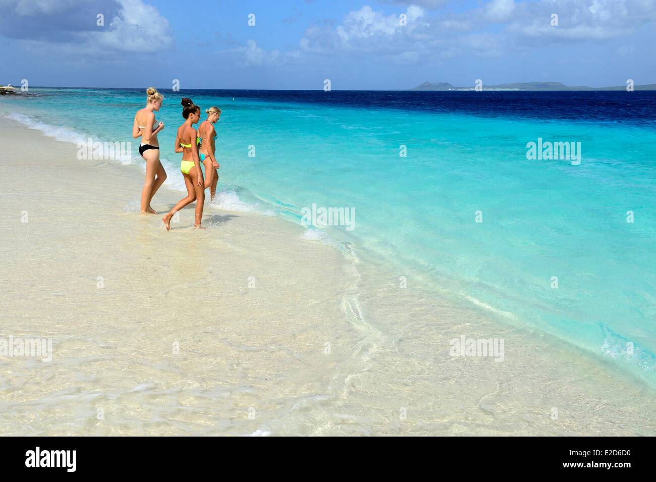 Niederländische Antillen Bonaire Insel Klein Bonaire Insel paradiesischen Strand niederländischer tourist Stockfoto