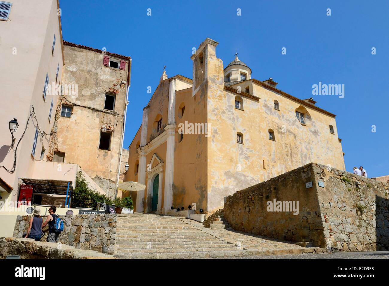 Frankreich, Haute Corse, Calvi, die Zitadelle, Kathedrale St. Jean Baptiste Stockfoto
