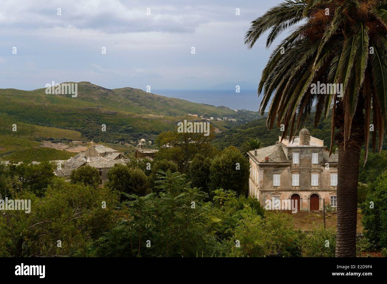 Frankreich, Haute Corse, Cap Corse, Sisco, die Villa Padovani (Palazzi oder House of American aus dem Jahre 1890), der sein Vermögen, in Puerto Rico gebildet Stockfoto