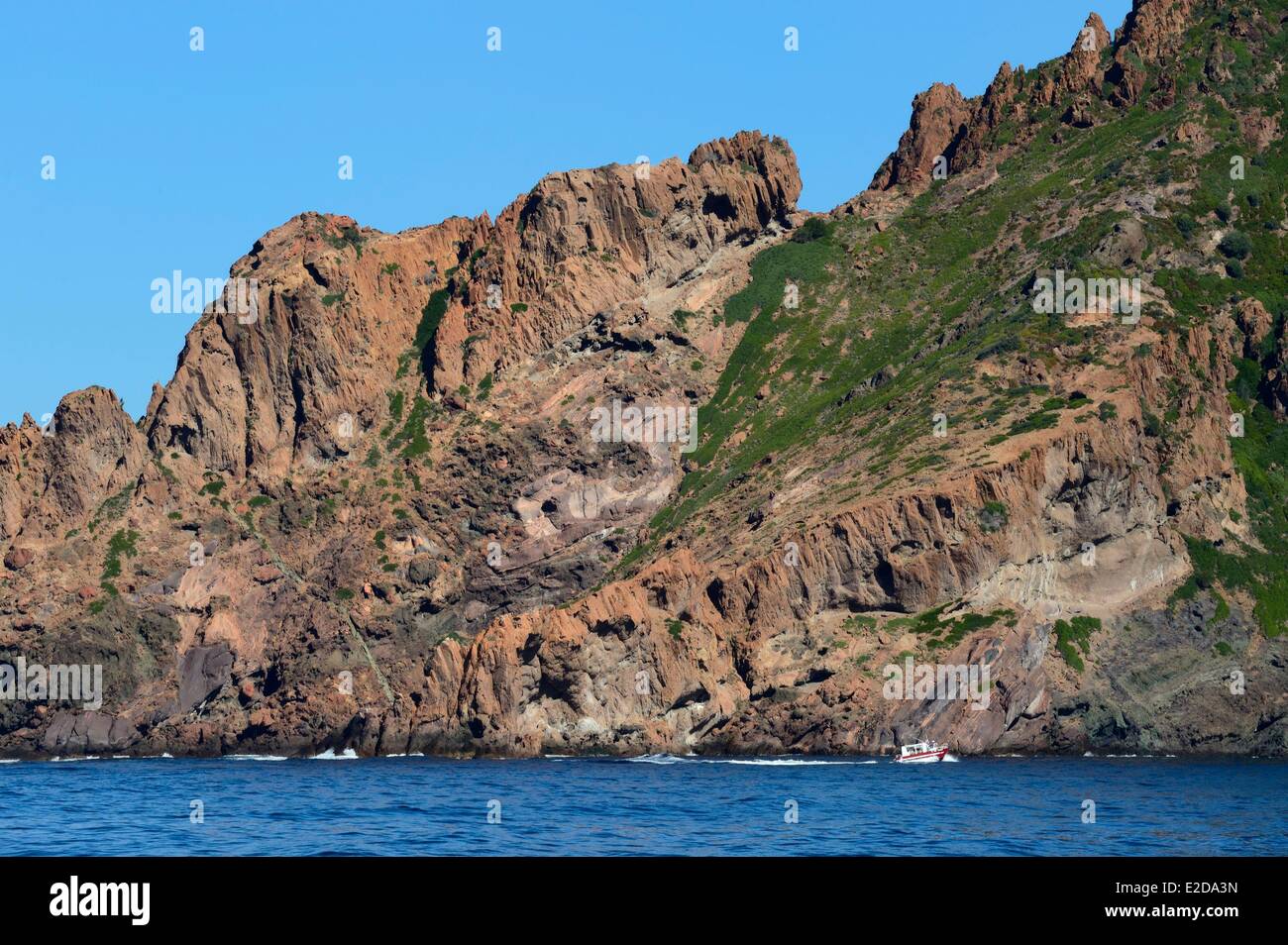 Frankreich, Corse du Sud, Golfe de Porto, Weltkulturerbe der UNESCO, Naturschutzgebiet Scandola Stockfoto