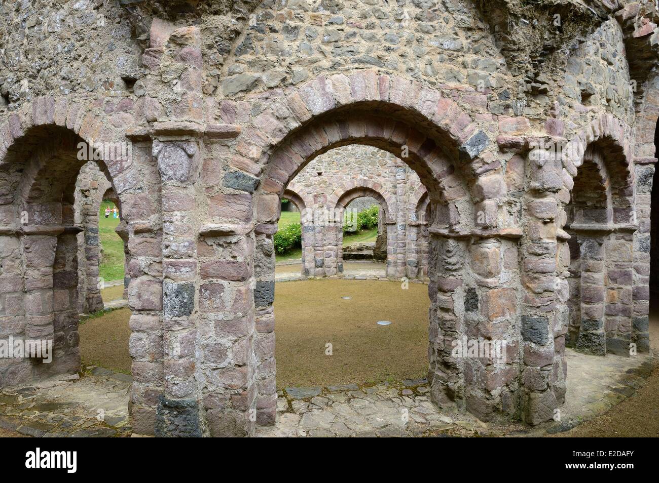 Frankreich Cotes d ' Armor Lanleff die Lanleff Tempel ehemaligen Kapelle aus dem 11. Jahrhundert bauen von den Tempelrittern nach dem Vorbild der Stockfoto