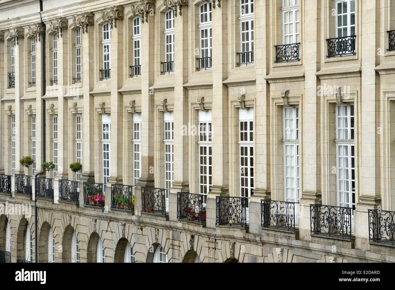 Frankreich, Ille et Vilaine, Rennes, Gebäude an der Place du Parlement de Bretagne Stockfoto
