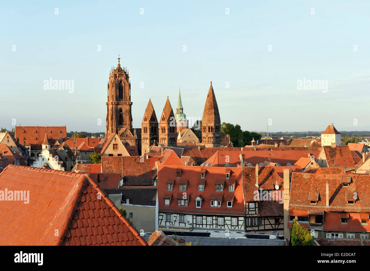 Frankreich-Bas-Rhin-Selestat St Georges und Ste Foy Kirche Stockfoto