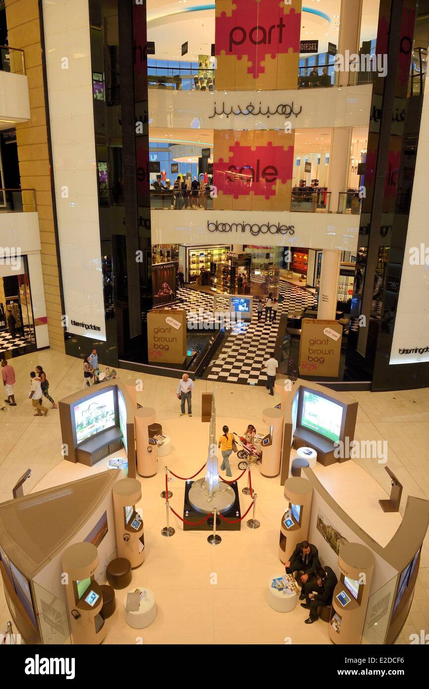 Vereinigte Arabische Emirate Dubai den neuen Stadtteil Downtown Burj Dubai die größte Mall der Welt Dubai Mall eröffnet Stockfoto