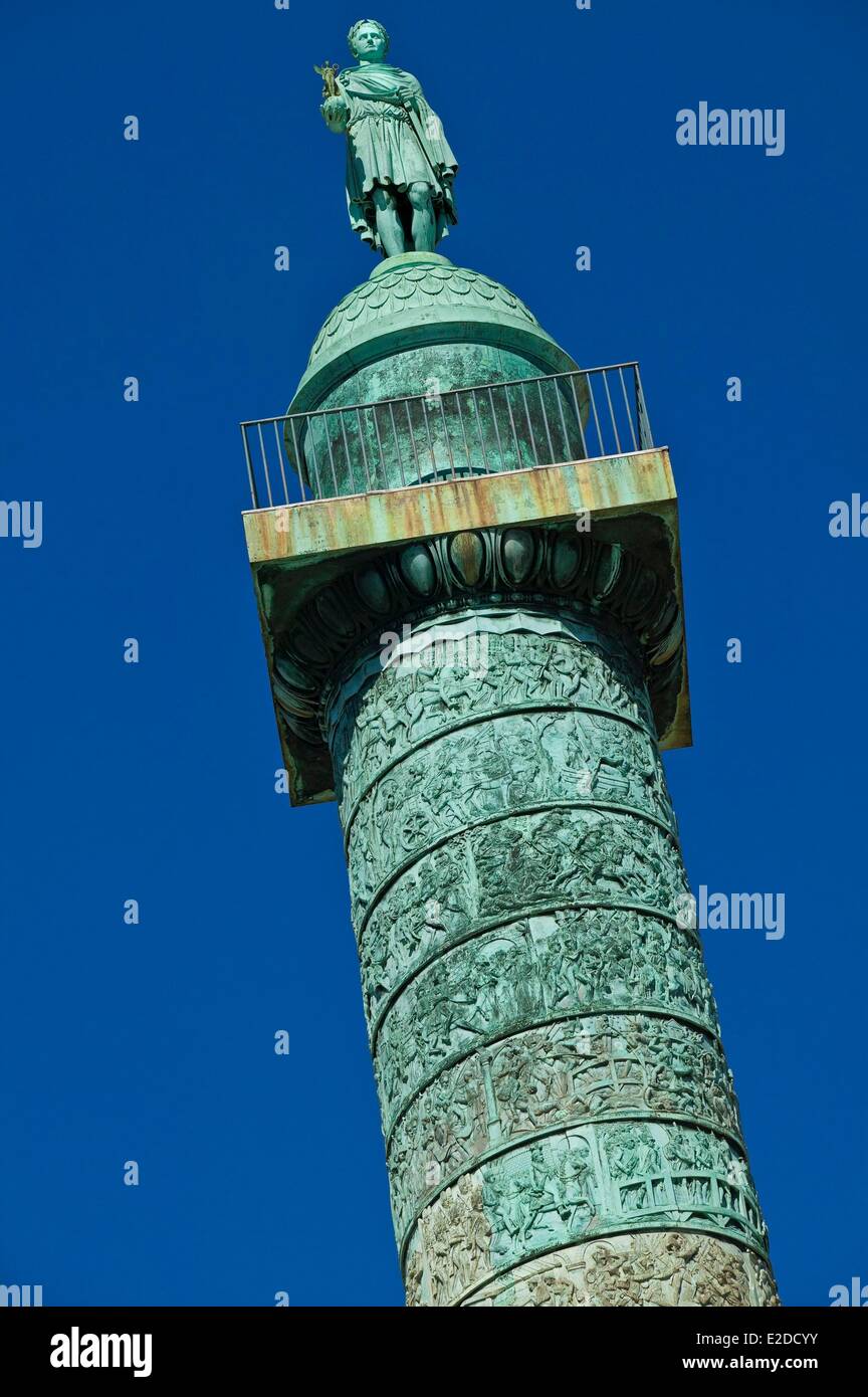 Frankreich Paris Place Vendome und der Spalte Stockfoto