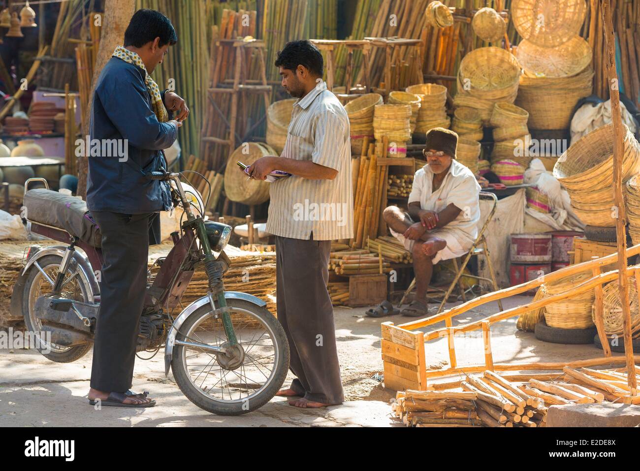 Indien Rajasthan Zustand Jodhpur Bambou Bereich nahe dem Uhrturm Stockfoto