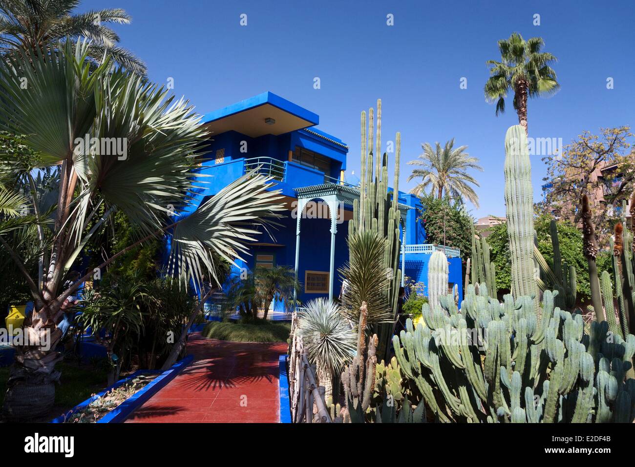 Marokko, Marrakesch, Kaiserstadt, Stadtteil Gueliz, Villa Majorelle Gärten Stockfoto