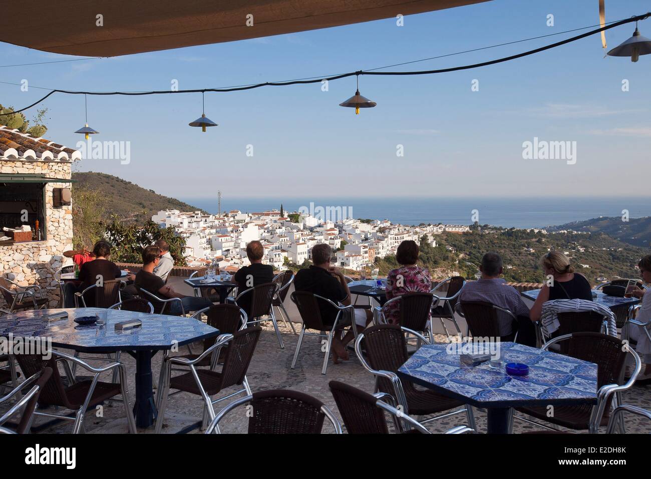 Spanien, Andalusien, Costa del Sol, Frigiliana, weiße Dorf Stockfoto