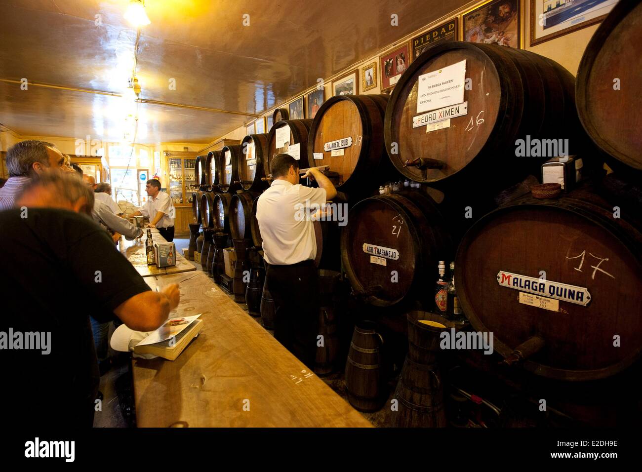 Spanien, Andalusien, Costa Del Sol, Malaga, Bodega Antigua Casa de Guardia, gegründet 1840 Stockfoto