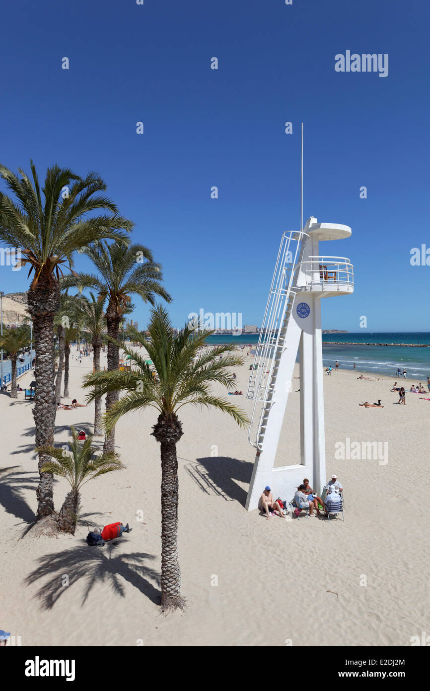 Spanien Valencia Provinz Alicante Playa del Postiguet Stockfoto
