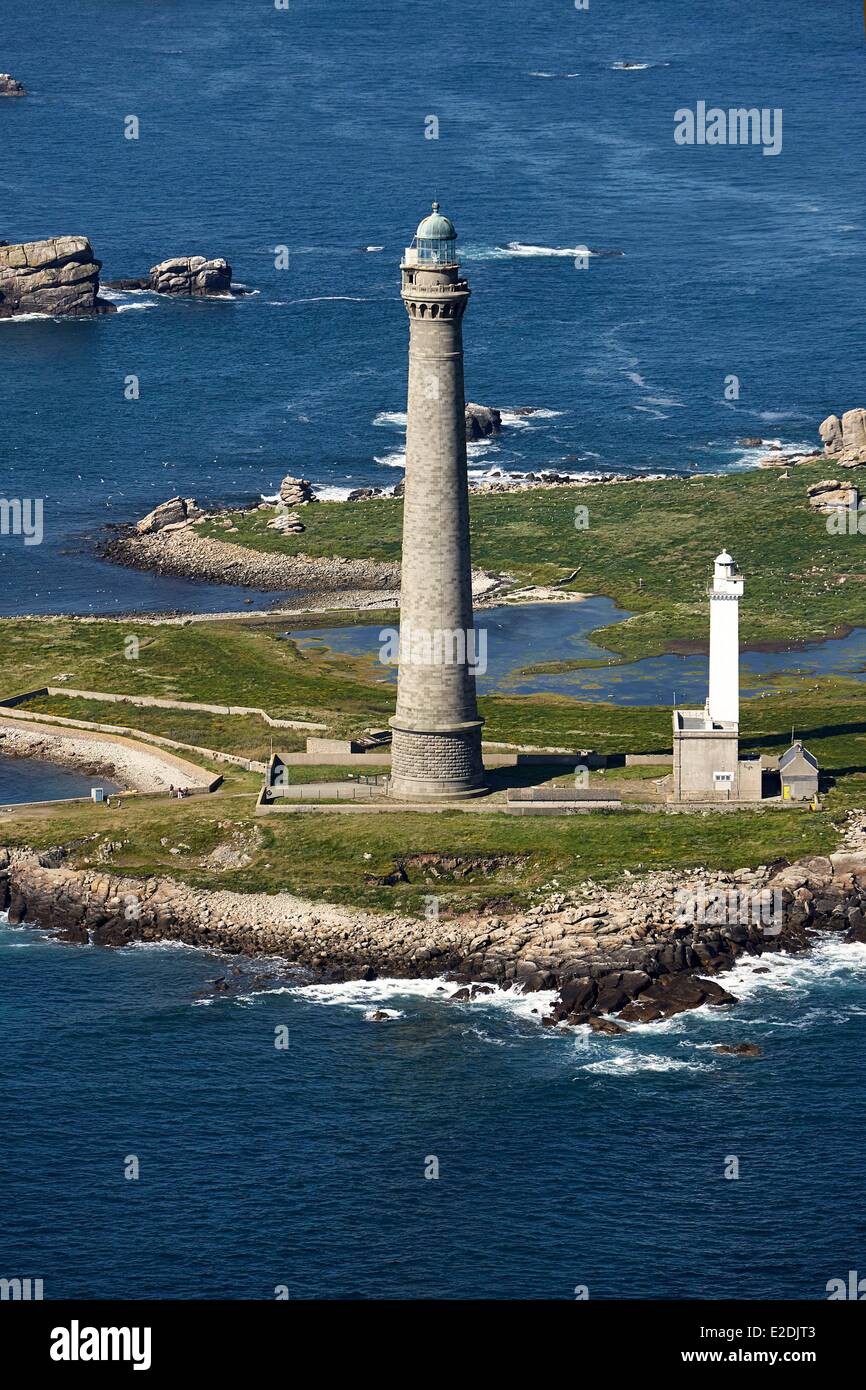 Frankreich Finistere Pays des Abers Legenden Küste Plouguerneau Ile Vierge Ile Vierge Leuchtturm der höchste Leuchtturm in Europa Stockfoto