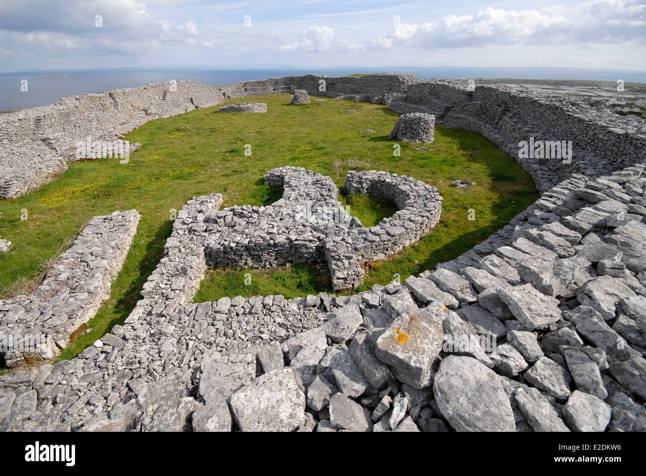 Irland County Galway Aran Inseln Inishmaan Dun Chonchuir Stockfoto