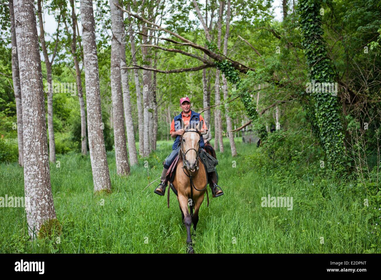 Frankreich Lot et Garonne in der Nähe von Cuzorn Reiten Stockfoto