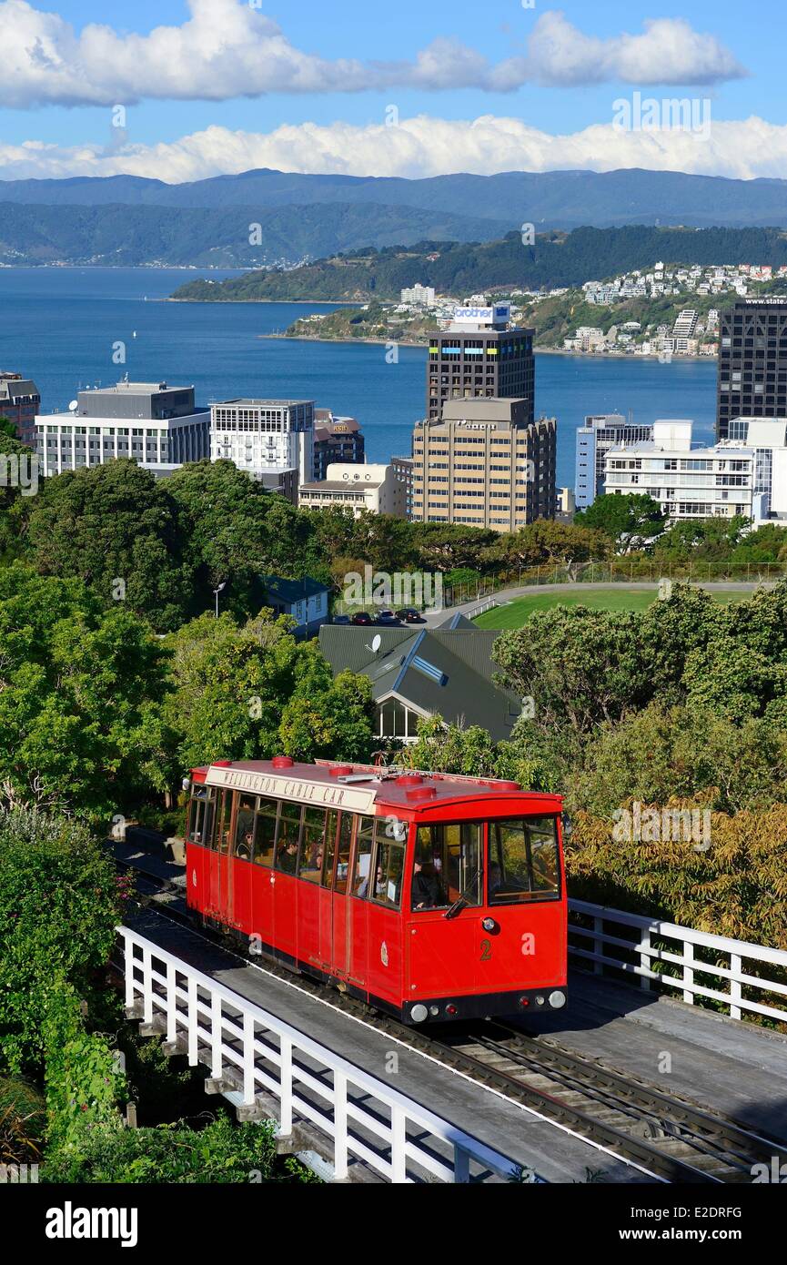 Neuseeland Nord Insel Wellington Wellington Cable Car ist eine Standseilbahn zwischen Lambton Quay der Haupteinkaufsstraße Stockfoto