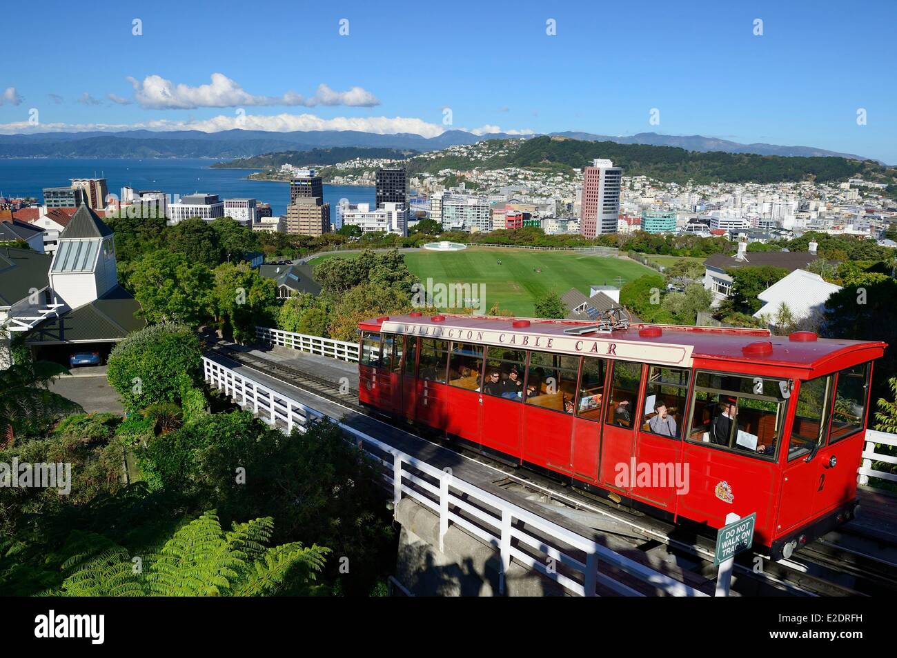 Neuseeland Nord Insel Wellington Wellington Cable Car ist eine Standseilbahn zwischen Lambton Quay der Haupteinkaufsstraße Stockfoto