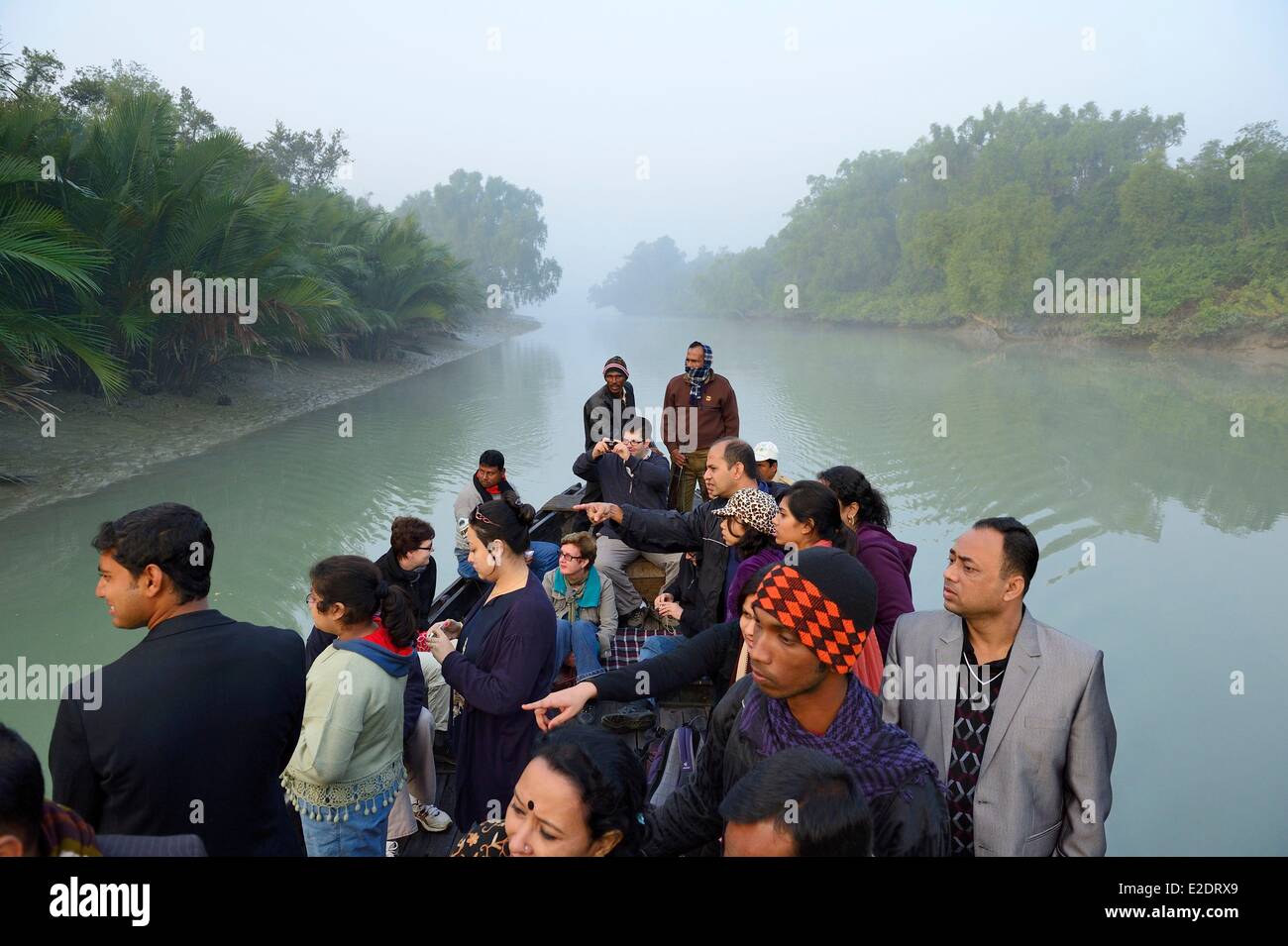 Bangladesch, die als Weltkulturerbe der UNESCO eines der weltweit größten Mangrovenwälder ist der Sundarbans aufgeführt (140 000 ha) Stockfoto