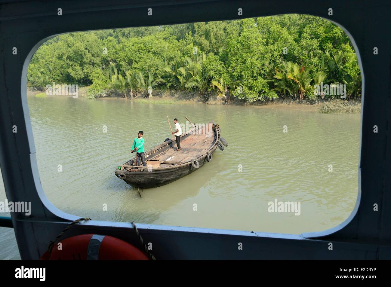 Bangladesch, die als Weltkulturerbe der UNESCO eines der weltweit größten Mangrovenwälder ist der Sundarbans aufgeführt (140 000 ha) Stockfoto