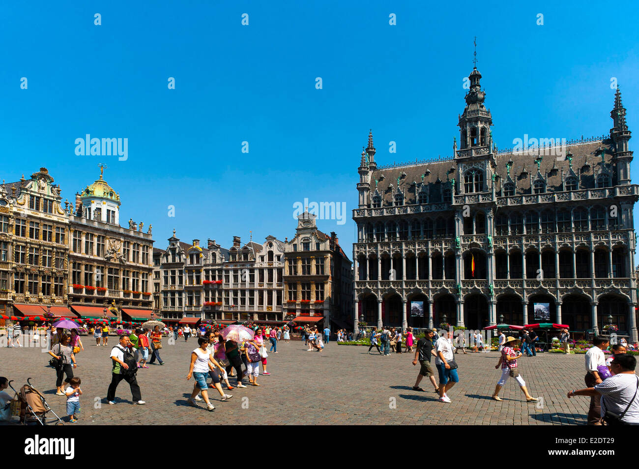 Belgien-Wallonien-Brüssel Grand Place ist der zentrale Platz von Brüssel International bekannt für seine reichen Verzierungen es Stockfoto