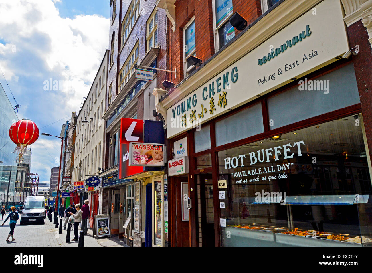 Außenbereich des Restaurants in Chinatown, West End, City of Westminster, London, England, Vereinigtes Königreich Stockfoto