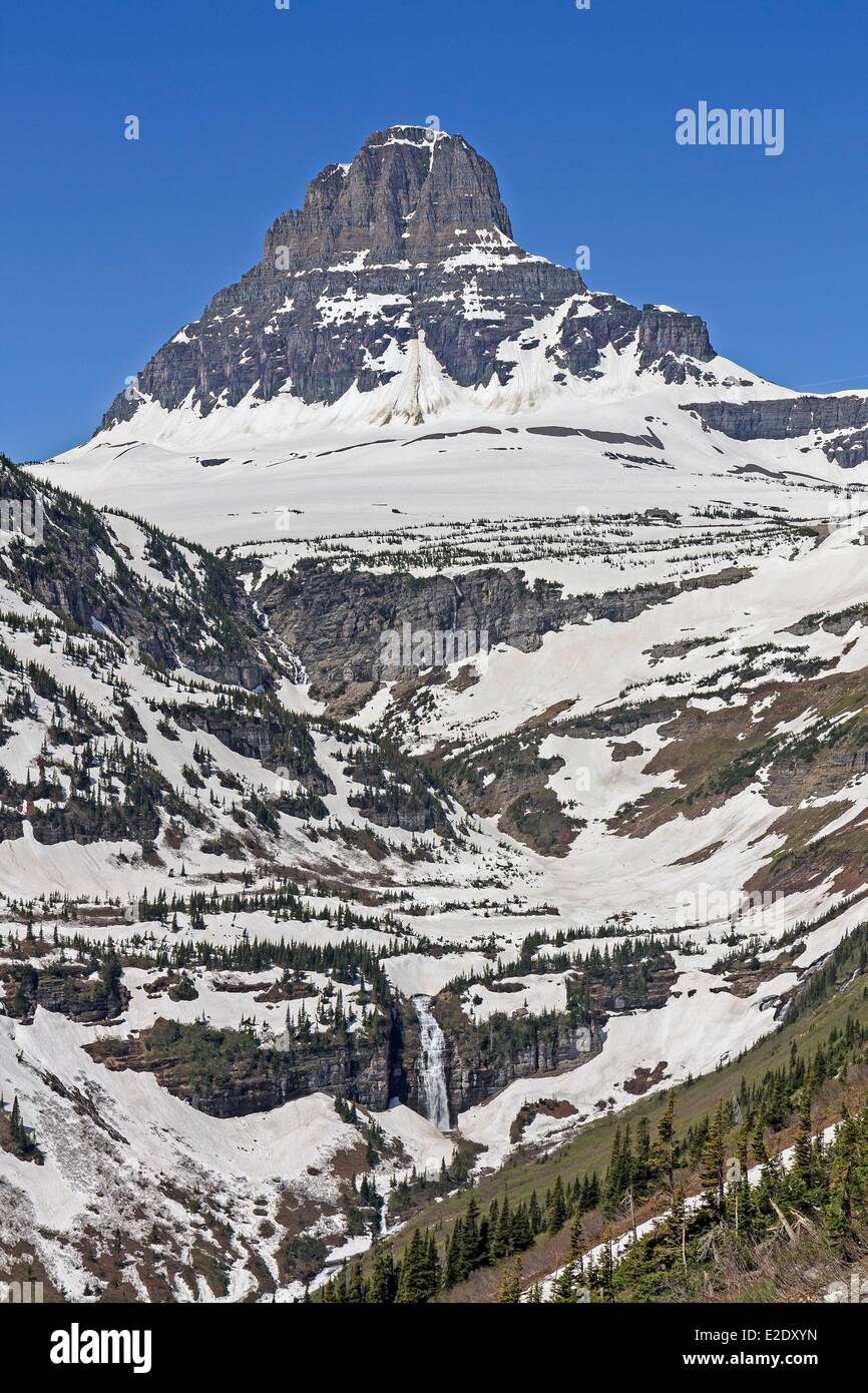 Vereinigten Staaten Montana Rocky Mountains Glacier National Park Weltkulturerbe von UNESCO Clements Berg westlich von Logan Stockfoto