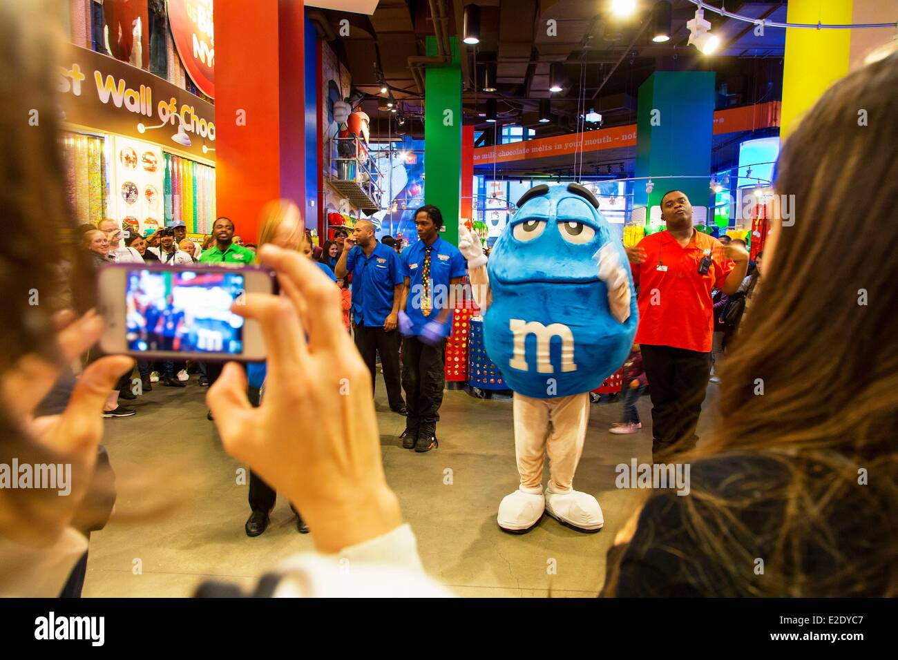 USA New York Manhattan Times Square M & M' Shop Stockfoto