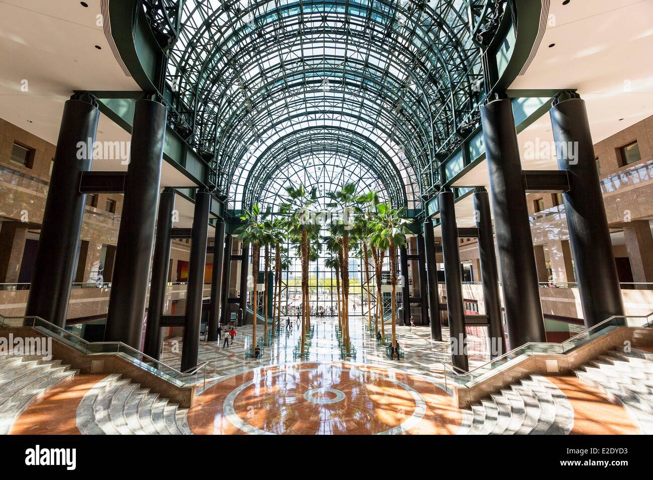 USA New York Manhattan Wintergarten Atrium auf dem World Financial Center Stockfoto