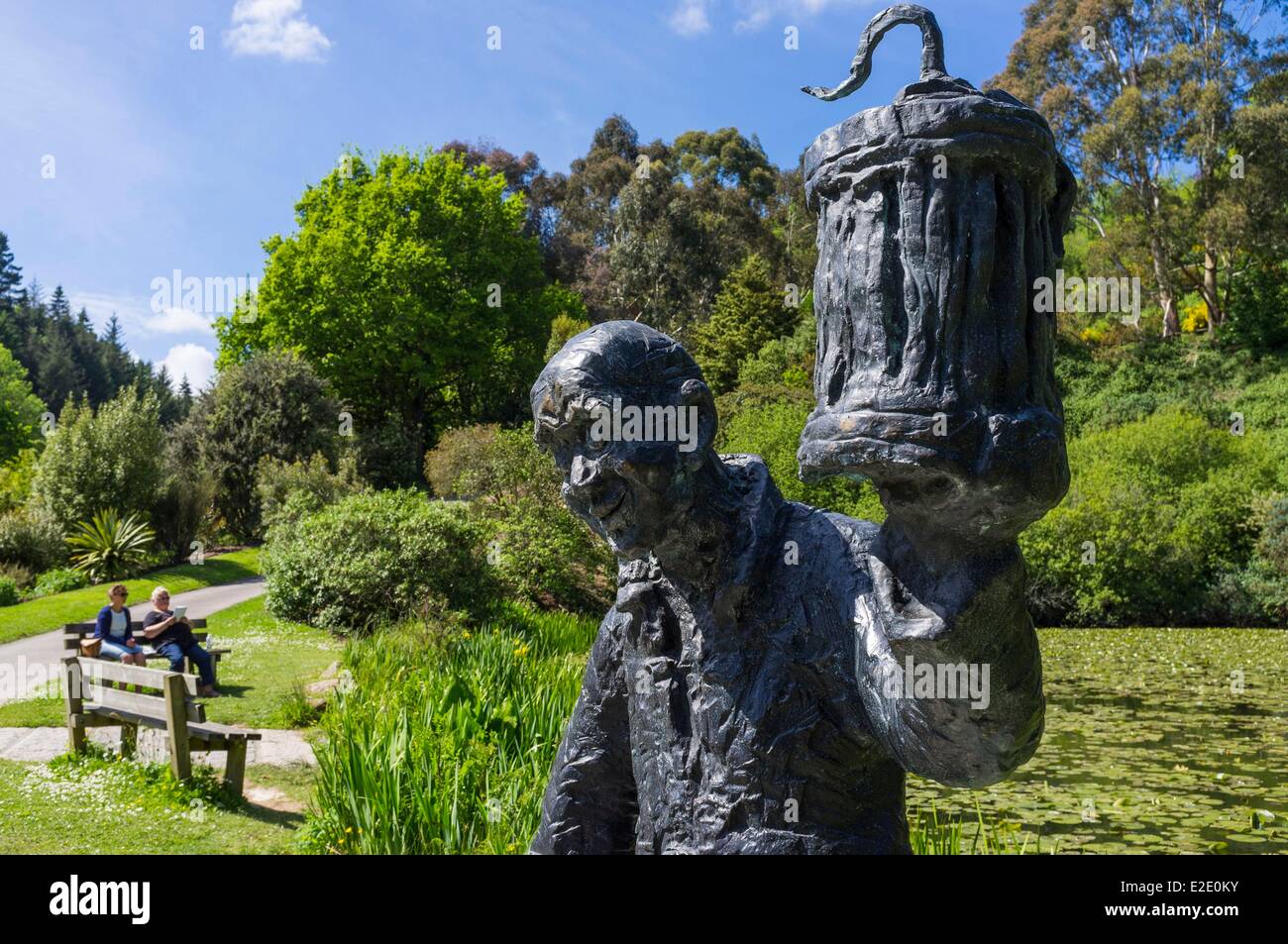 Brest-Statue des Bildhauers Li Xiao Chao im Botanischen Garten Stang Alar Frankreich Finistere (29) Stockfoto