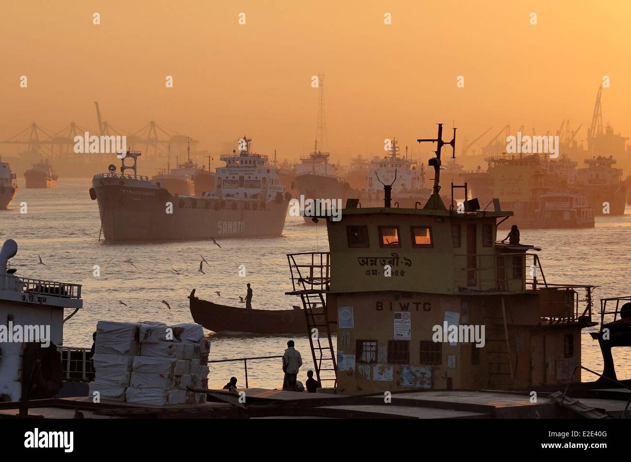 Bangladesh Chittagong wichtigste Seehafen und zweitgrößte Stadt von Bangladesch befindet sich an der Mündung des Flusses Karnaphuli auf Stockfoto