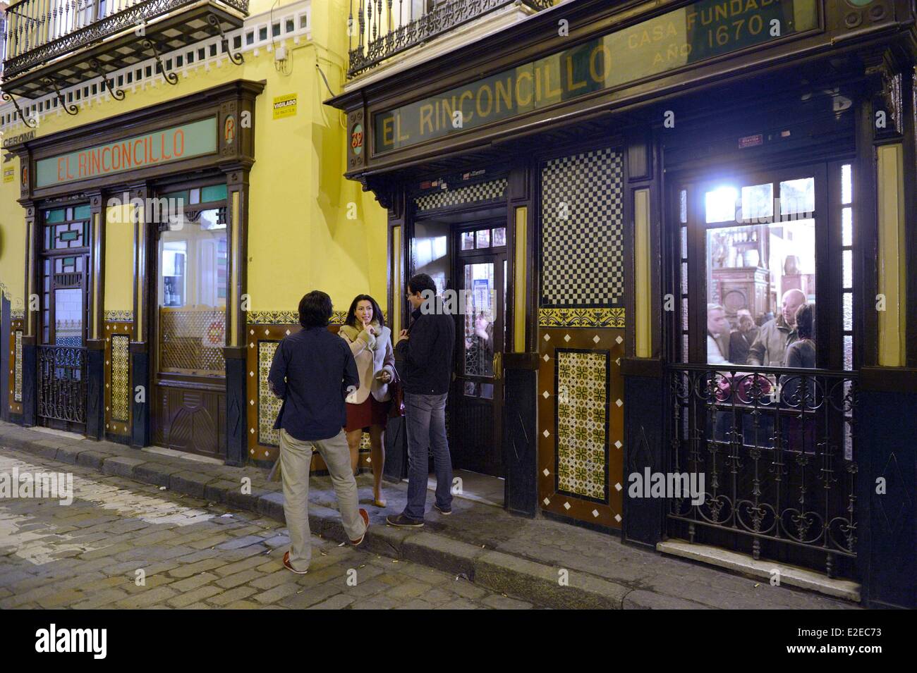 Spanien, Andalusien, Sevilla, Tapas bar El Rinconcillo Stockfoto