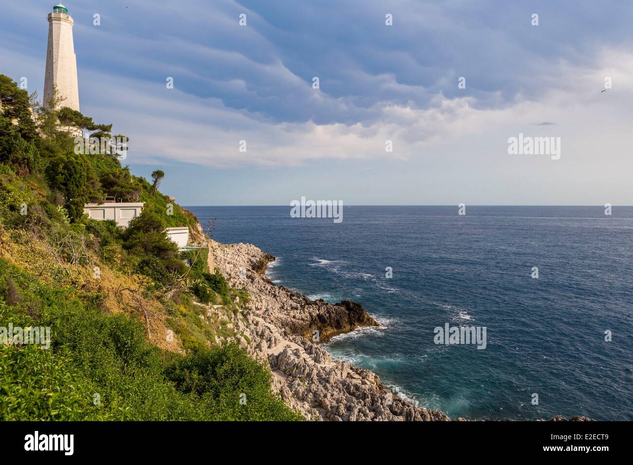 Frankreich, Alpes Maritimes, Cap d' Antibes, der Weg von Cape Coast (Cap Gros, l ' Anse de Argent Faux) Stockfoto