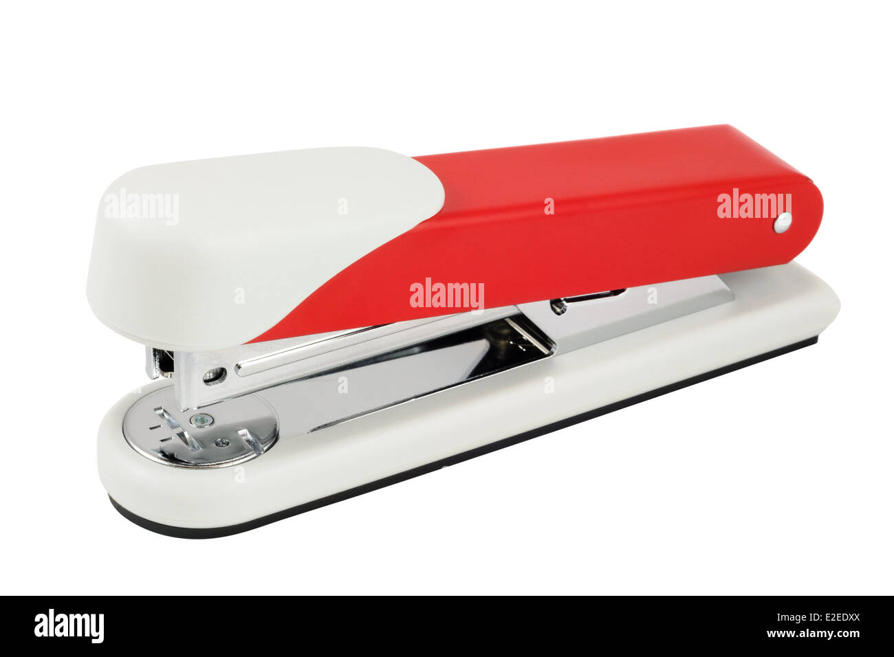 Hochwertigem rotem Hefter. Isoliert auf weißem Hintergrund mit Beschneidungspfad. Stockfoto