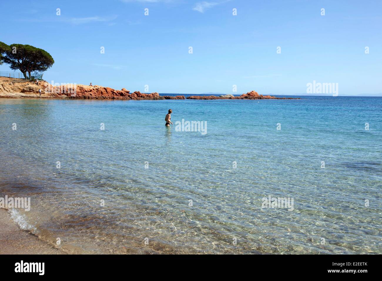 Frankreich, Corse du Sud (2A), Porto Vecchio Palombaggia Strand Stockfoto