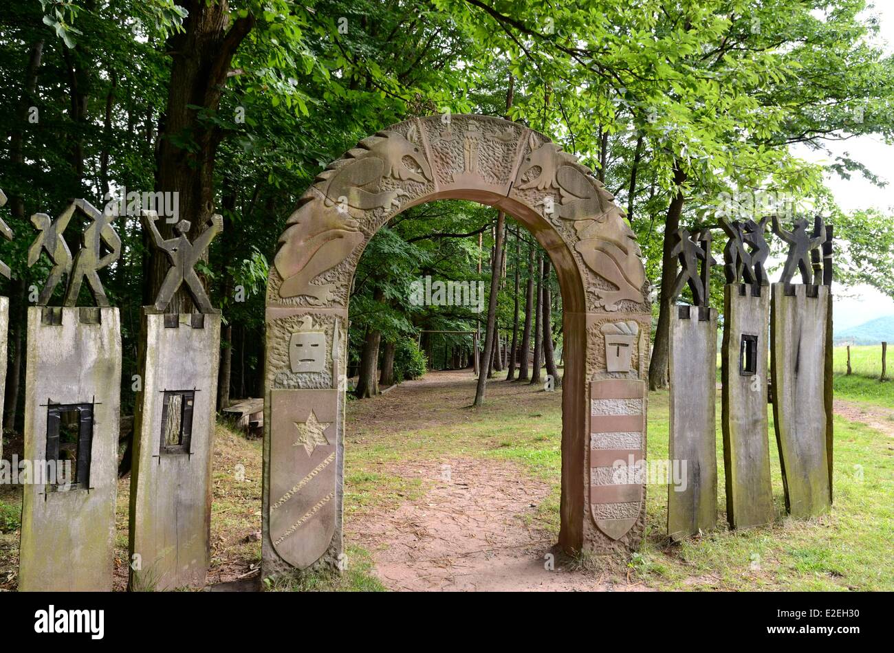 Frankreich, Bas Rhin, Lembach, Gimbelhof, mittelalterliche Spiele für