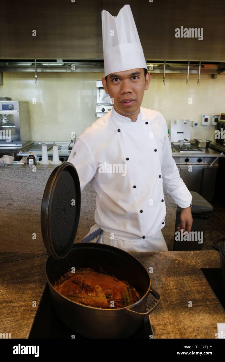 Vereinigte Arabische Emirate, Abu Dhabi, Luxushotel und Spa Anantara Osten Mangroven, Speisesaal Stockfoto