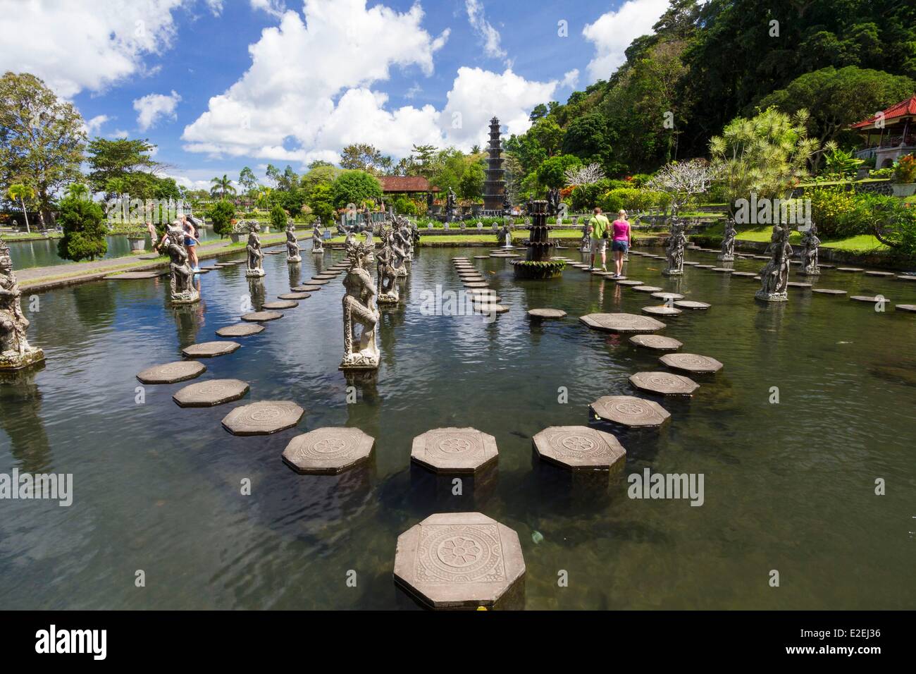 Indonesien, Bali, Tirta Gangga, Wasserpalast Stockfoto