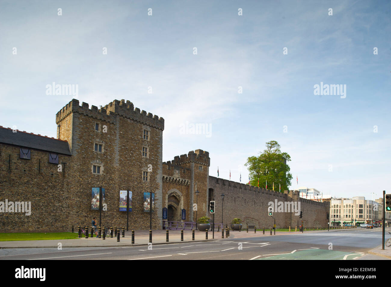 Cardiff Castle im Stadtzentrum von Cardiff. Stockfoto