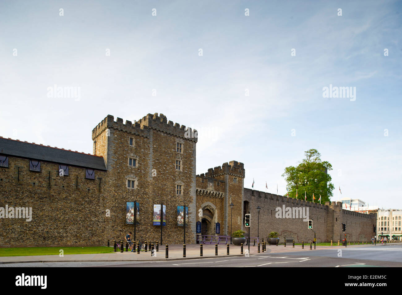 Cardiff Castle im Stadtzentrum von Cardiff. Stockfoto