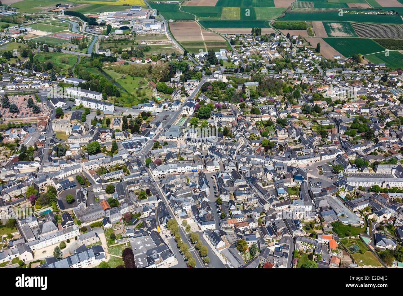 Frankreich, Maine et Loire, Doue la Fontaine (Luftbild) Stockfoto