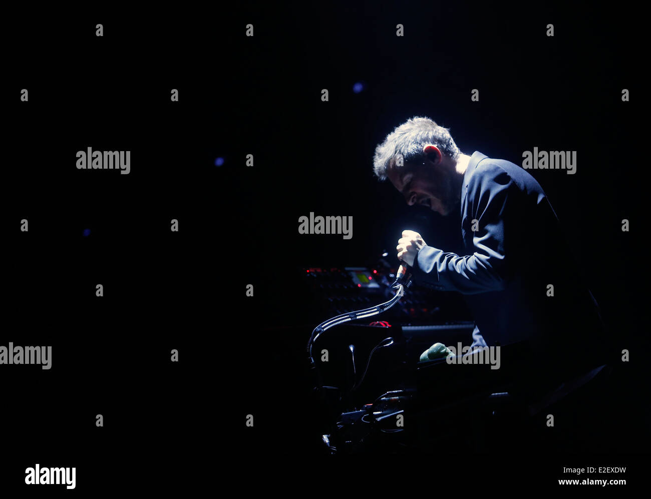 Massive Attack-Musik-Band live auf Sonar Barcelona, Spanien Stockfoto